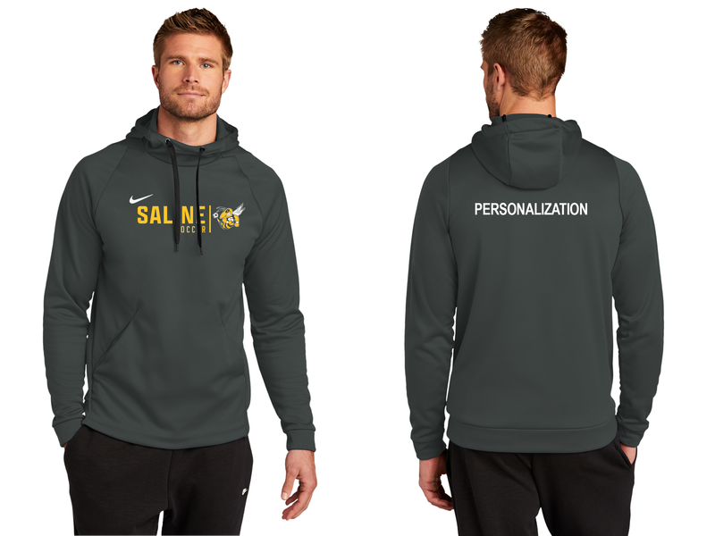 Adult Nike Therma-FIT Pullover Fleece Hoodie- Grey, Navy