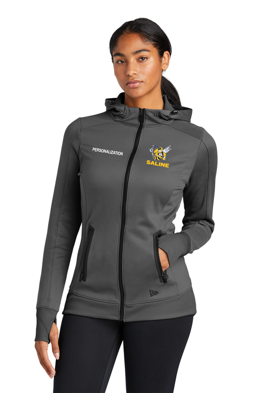 Ladies Venue Fleece Full-Zip Hoodie-Navy, Grey