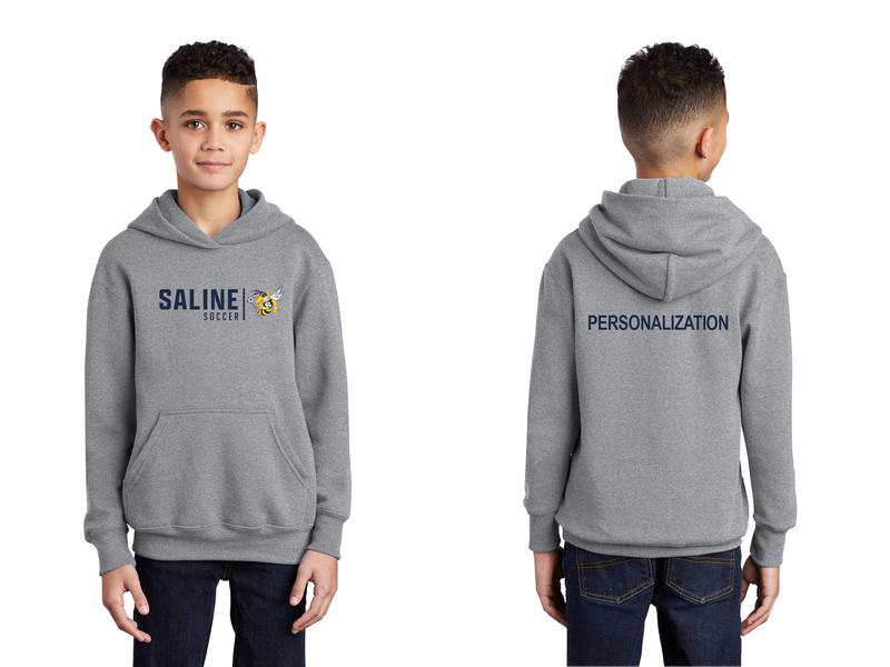 Youth Core Fleece Pullover Hooded Sweatshirt- Grey, Navy, White