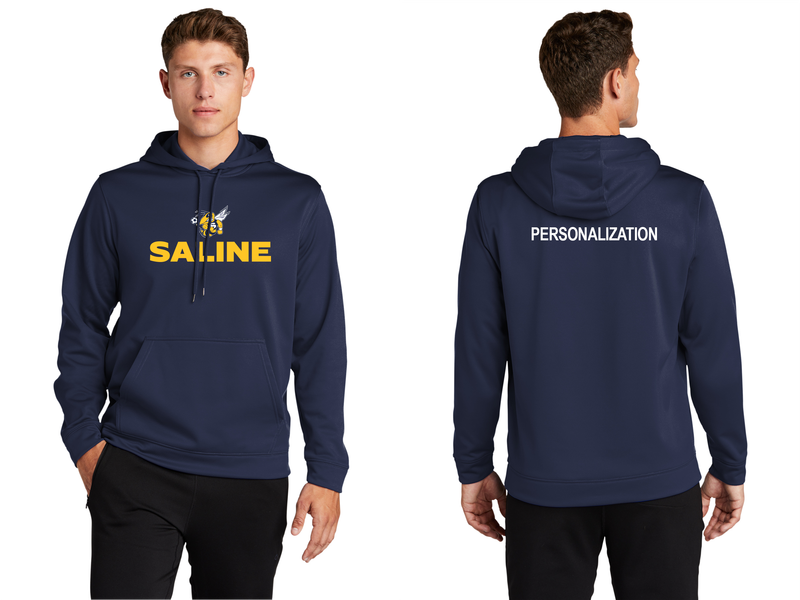 Adult Performance Hooded Sweatshirt- Navy, Grey, White