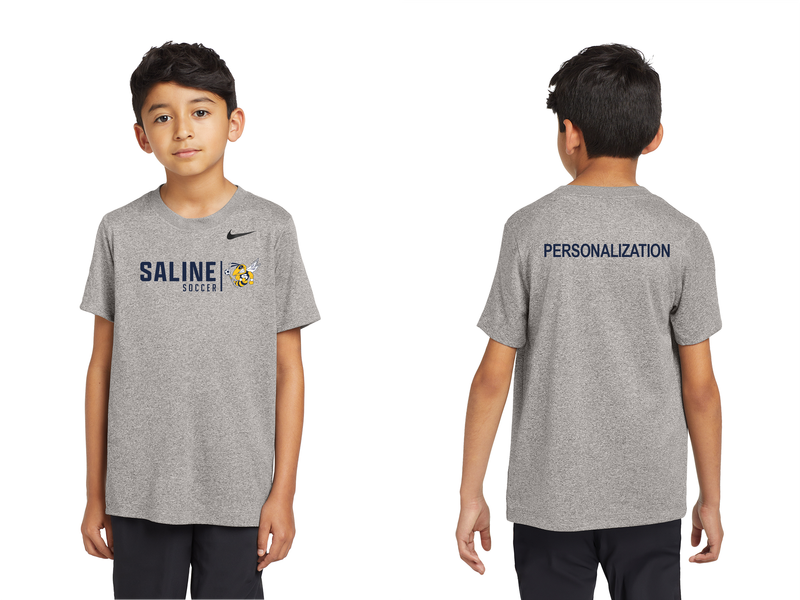Nike Youth Team Short Sleeve T-Shirt-Grey, Navy, White