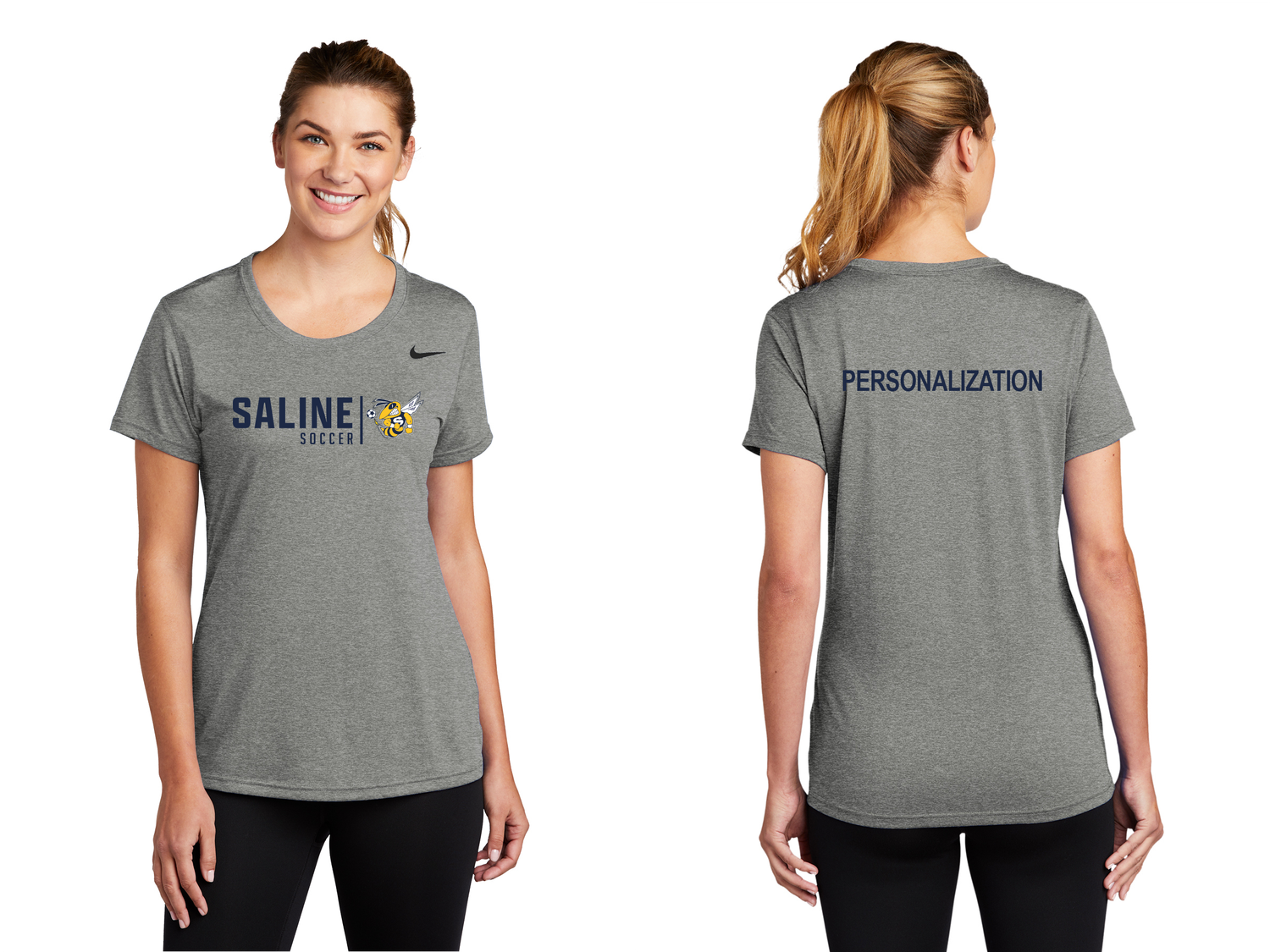Ladies Nike Legend Tee- Grey, Navy, White