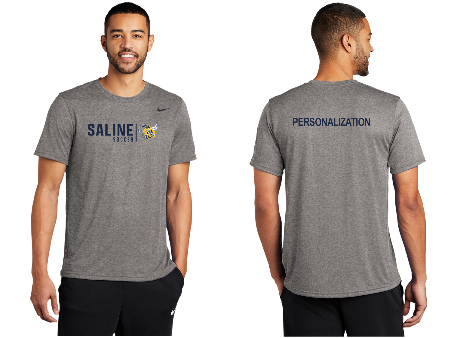 Unisex Nike Performance Short Sleeve Tee- Grey, Navy, White