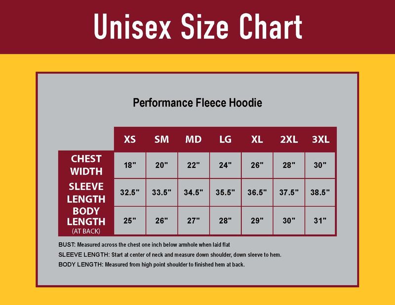 SportTek Performance Hooded Sweatshirt - Maroon