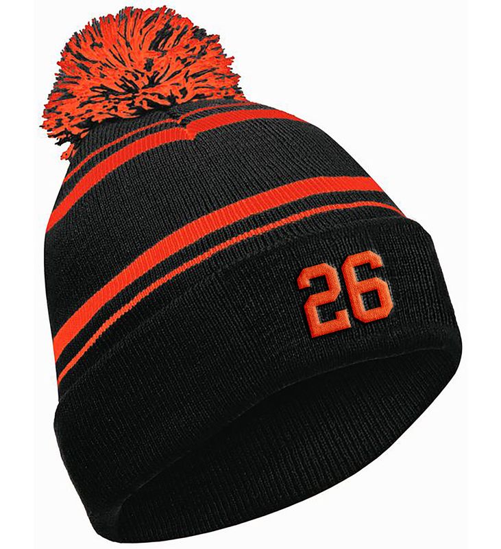 Homecoming Beanie- Black and Orange
