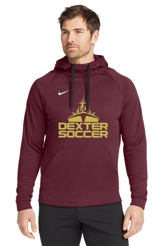 Nike Men's Performance Hooded Sweatshirt - Black, Maroon