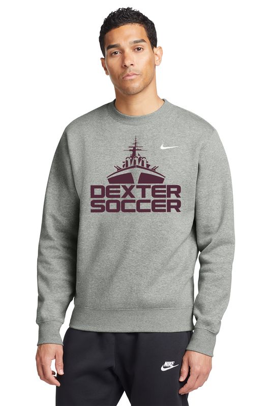 Unisex Nike Club Fleece Crew - Black, Grey