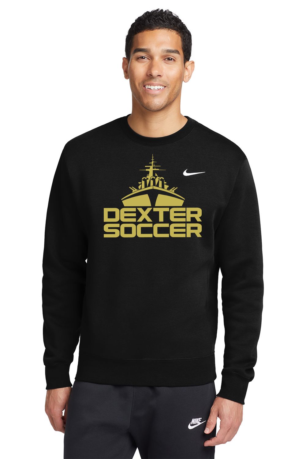 Unisex Nike Club Fleece Crew - Black, Grey