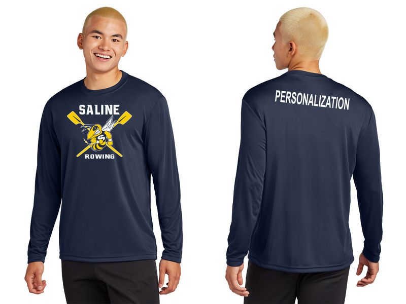 Adult Long Sleeve Performance- Navy