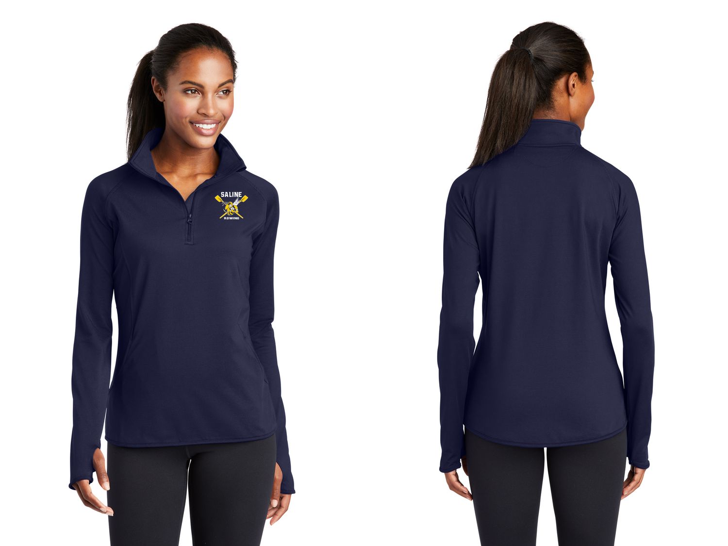 Ladies' Stretch 1/4 Zip- Navy