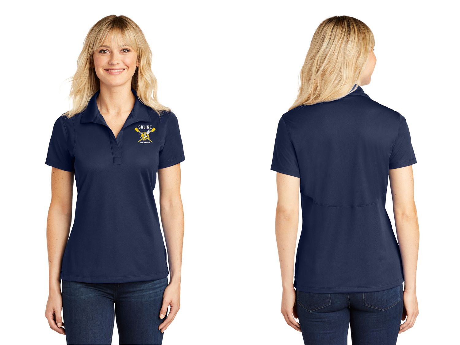 Women's Short Sleeve Polo- Navy
