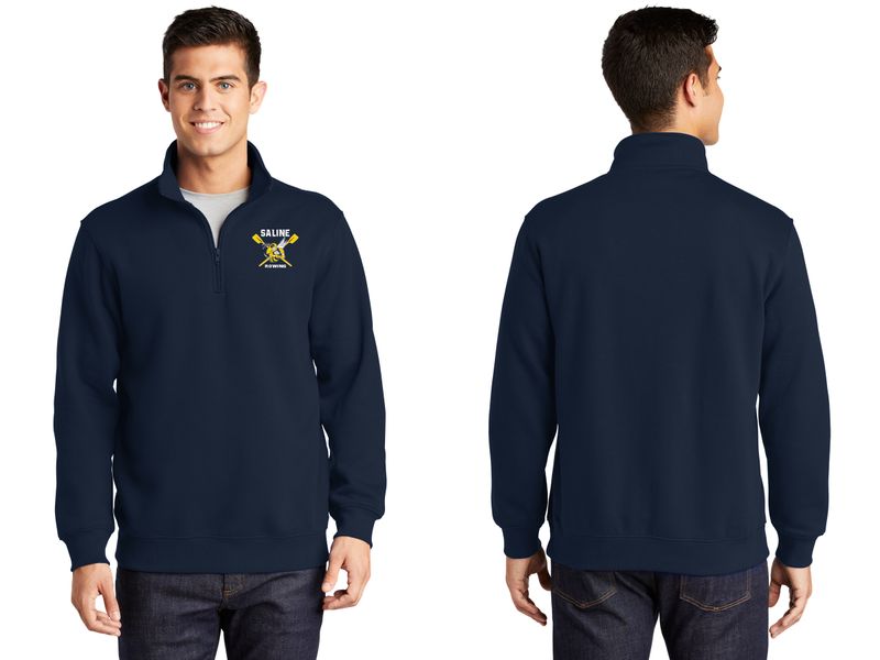 Adult 1/4 Zip Sweatshirt- Navy