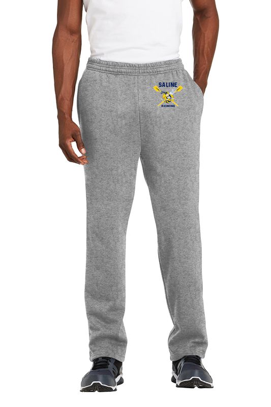 Sport-Tek Open Bottom Sweatpant- Vintage Heather Grey