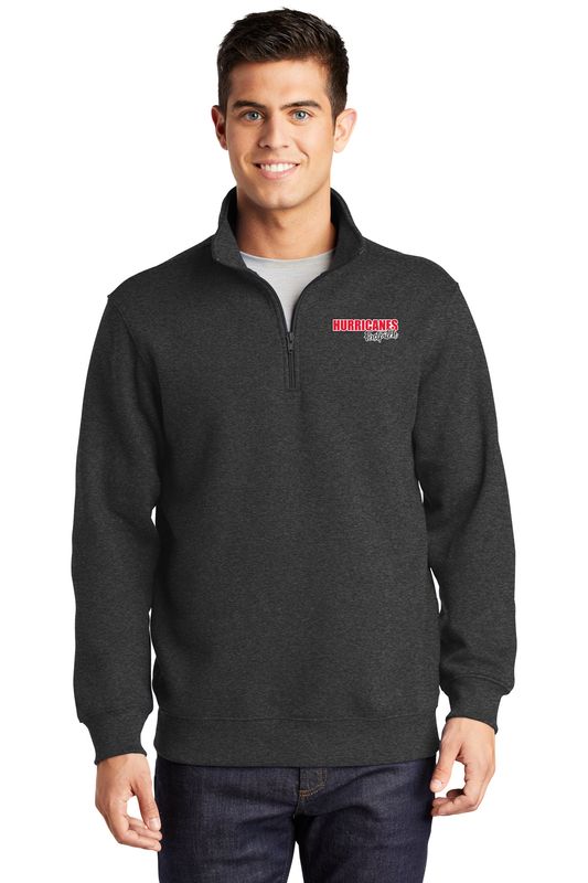 Adult 1/4 Zip Sweatshirt- Black, Dark Grey, White