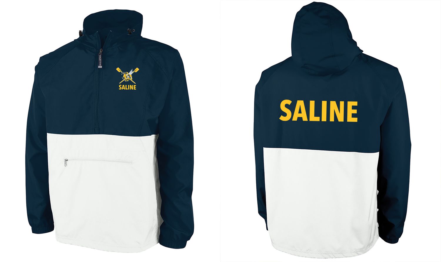 Color Blocked Pack-N-Go- Navy/White