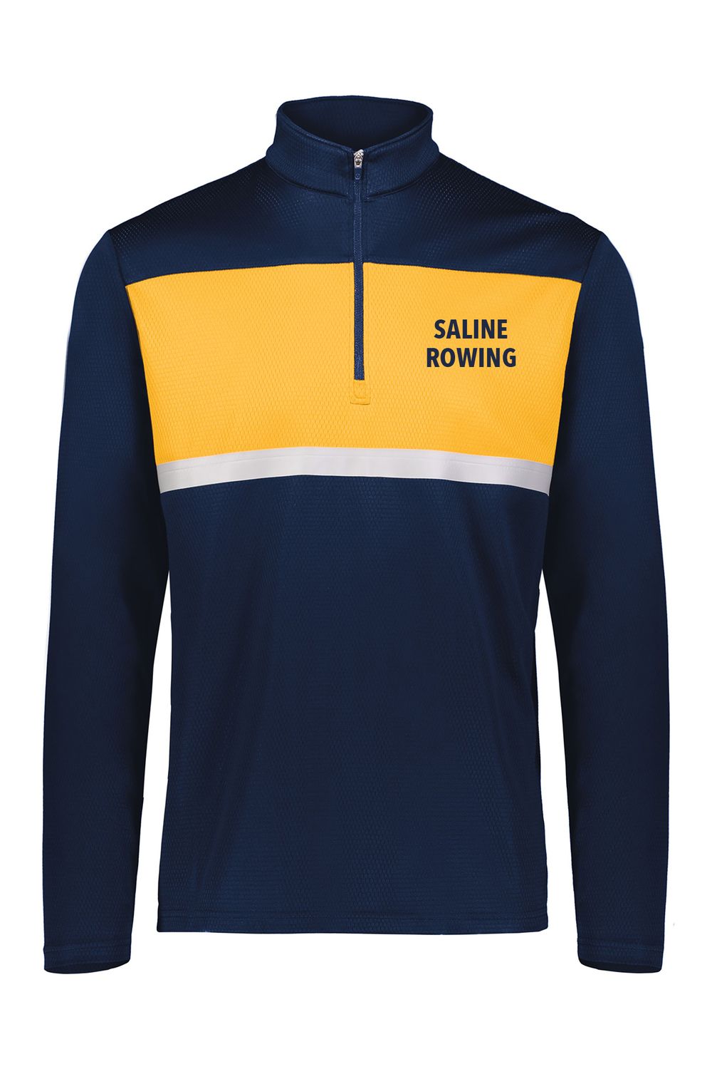 Prism Bold 1/4 Zip Pullover- Navy/Gold