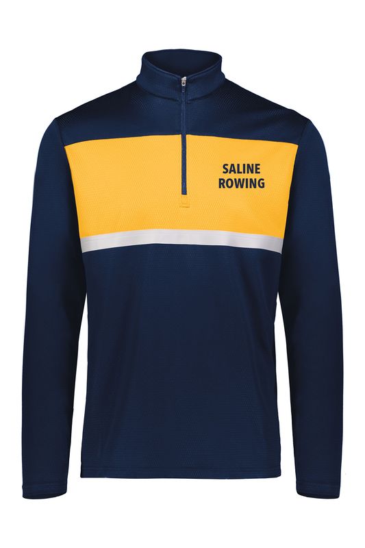 Prism Bold 1/4 Zip Pullover- Navy/Gold