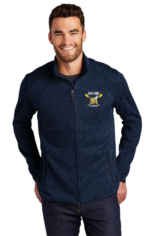 Sweater Fleece Jacket- Navy Blue