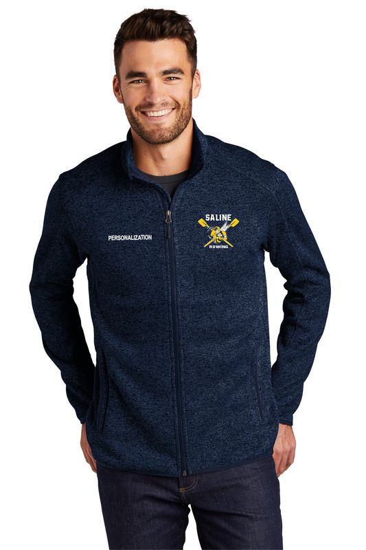 Sweater Fleece Jacket- Navy Blue