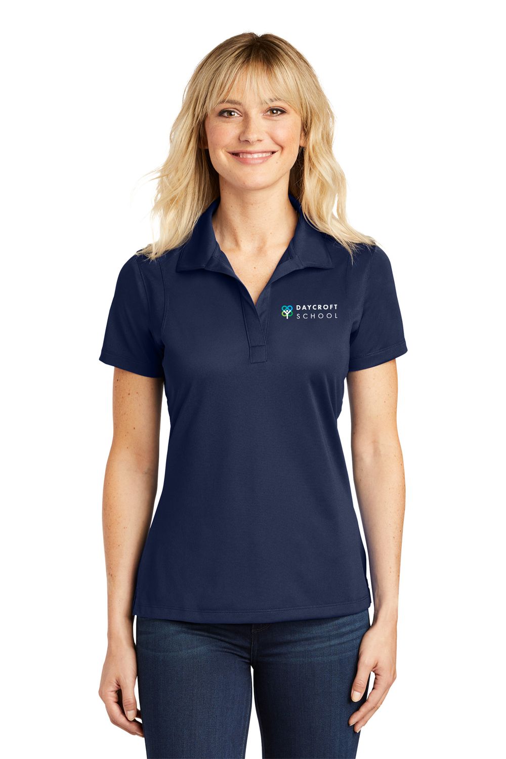 Women's Short Sleeve Polo- Navy, Grey, White, Black
