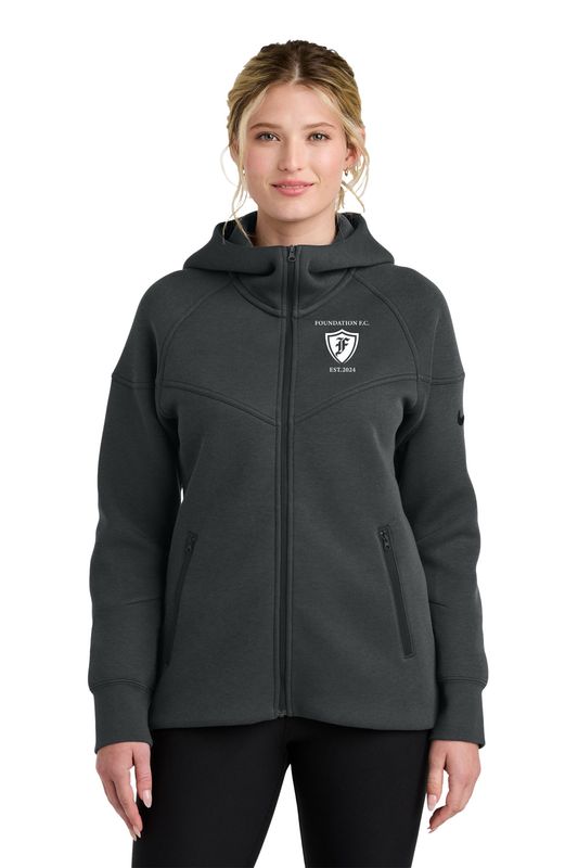 Nike Women’s Tech Fleece Full-Zip Hoodie- Anthracite Heather Grey