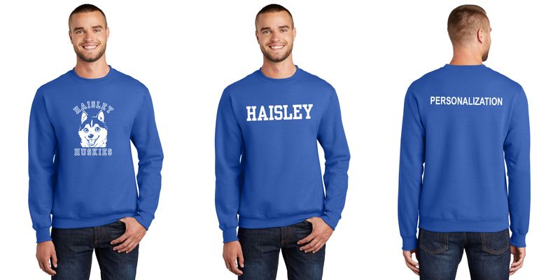 Fleece Crewneck Sweatshirt- Royal, Athletic Heather, Maroon, Purple