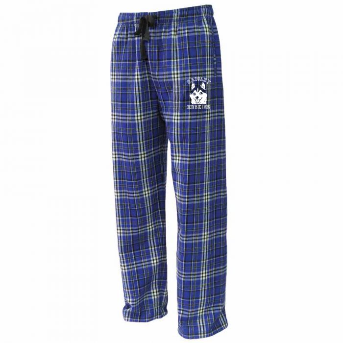 Unisex Flannel Pants-Royal/White, Forest/White, Black/Pink, Purple/White