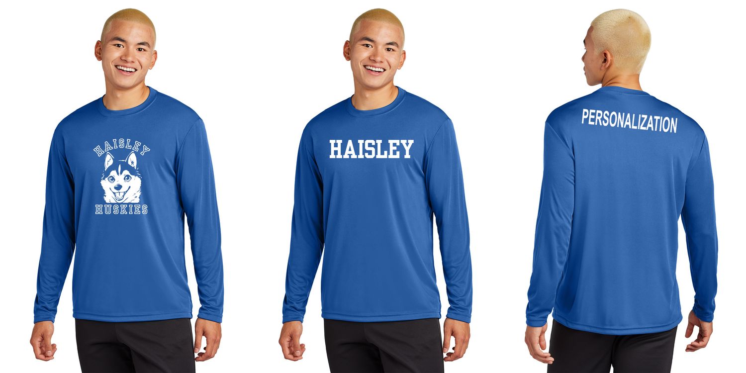 Adult Long Sleeve Performance- Royal, Silver, Purple, Maroon, Forest Green