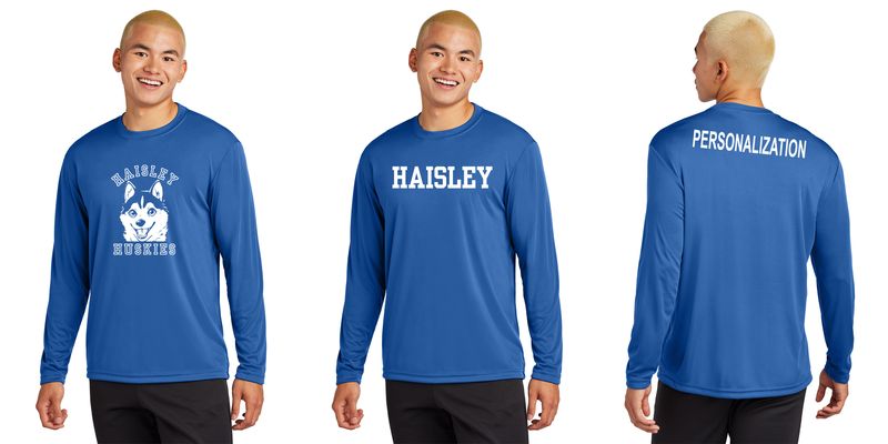 Adult Long Sleeve Performance- Royal, Silver, Purple, Maroon, Forest Green