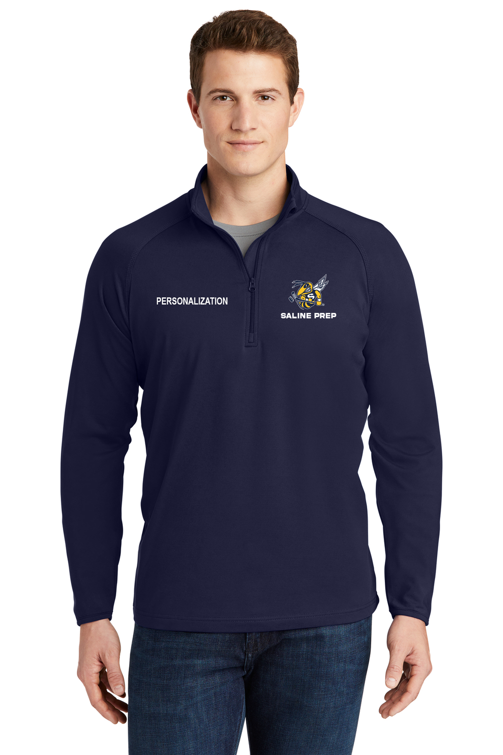 Adult Men's Stretch 1/4 Zip - Navy