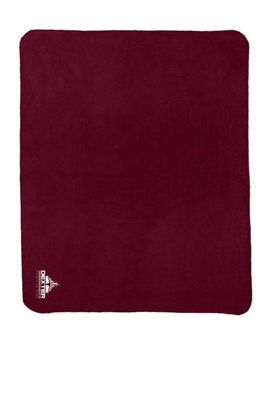 Fleece Blanket with Strap-Maroon