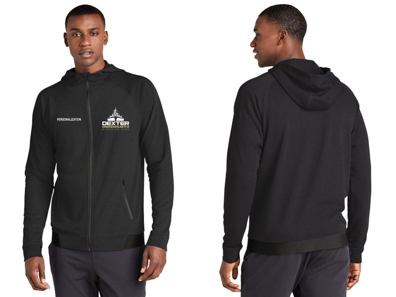 Sport-Tek PosiCharge Strive Hooded Full-Zip- Black