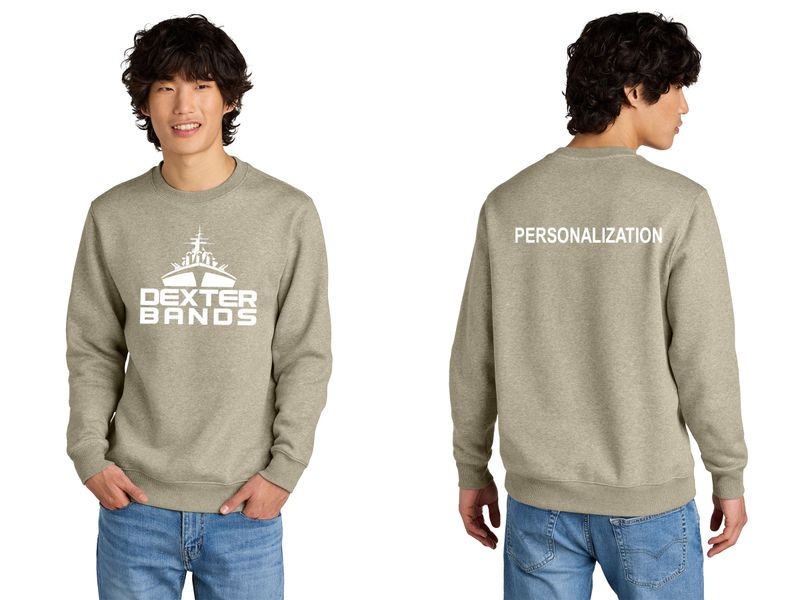 District Perfect Weight Fleece Crew- Heathered Charcoal, Heathered Latte, Heathered Steel, Jet Black, White Onyx