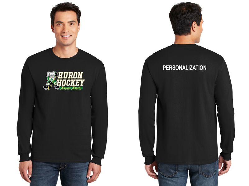 Adult Long Sleeve Tee- Black, Dark Green, Gold, White