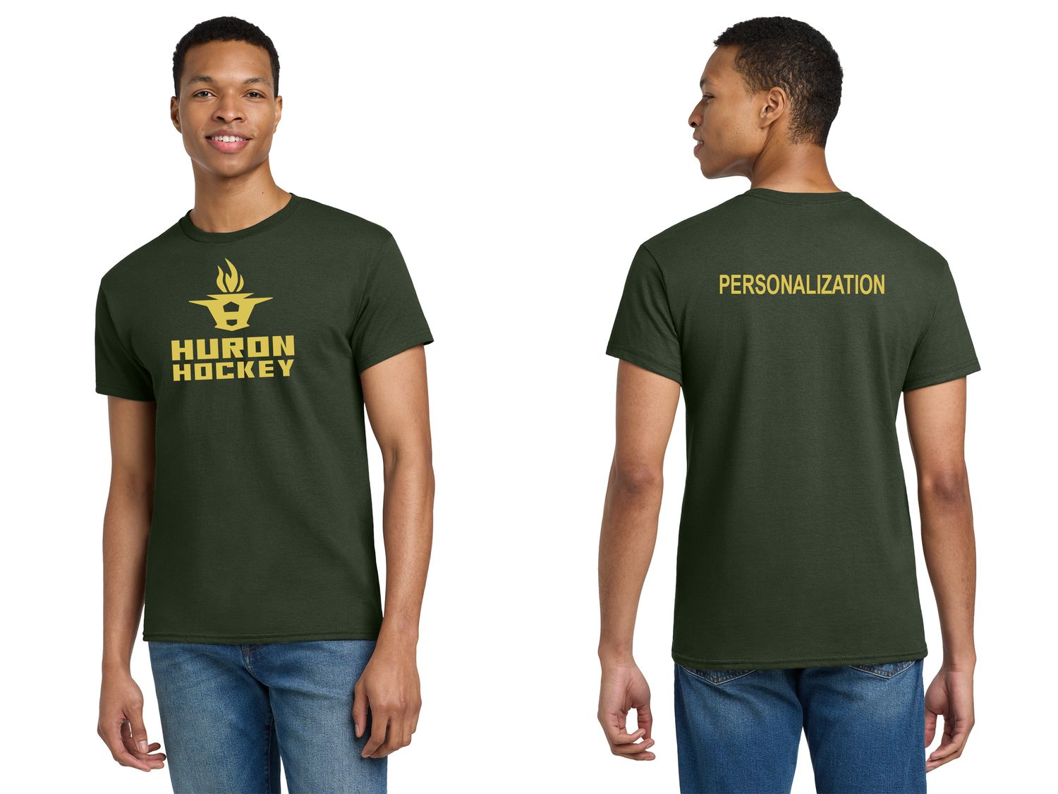 Adult Unisex Cotton Tee- Dark Green, Black, Gold, White Adult Unisex Cotton Tee- Dark Green, Black, Gold, White