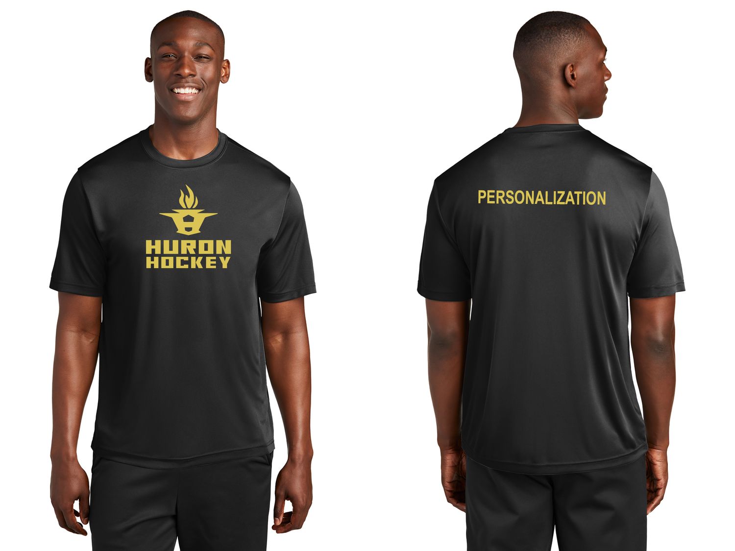 Adult Short Sleeve Performance Tee- Black, Dark Green, Gold, White
