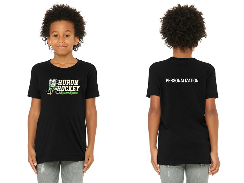 Youth Bella & Canvas Short Sleeve Tee -Black, Heather Forest, White