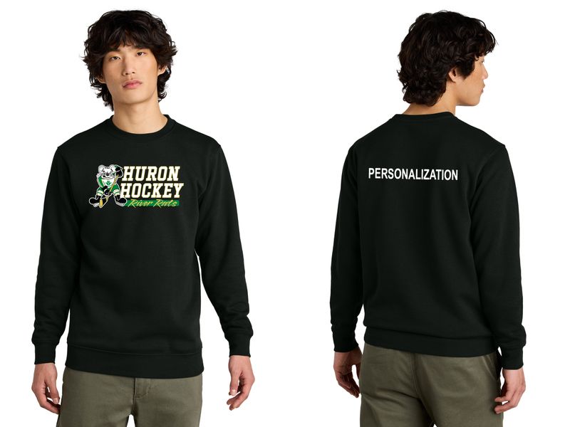 District V.I.T. Fleece Crew- Black, Dark Green, White