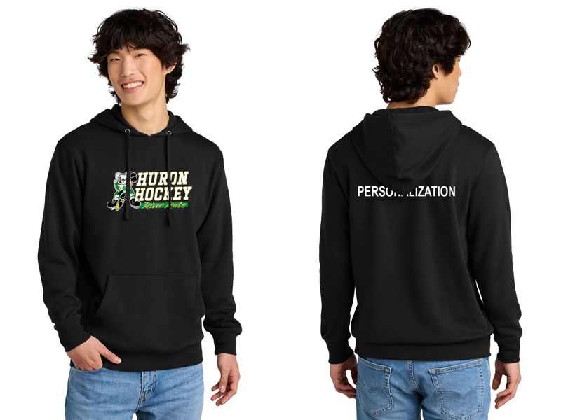 Unisex District Fleece Hoodie-Black, Forest Green, White