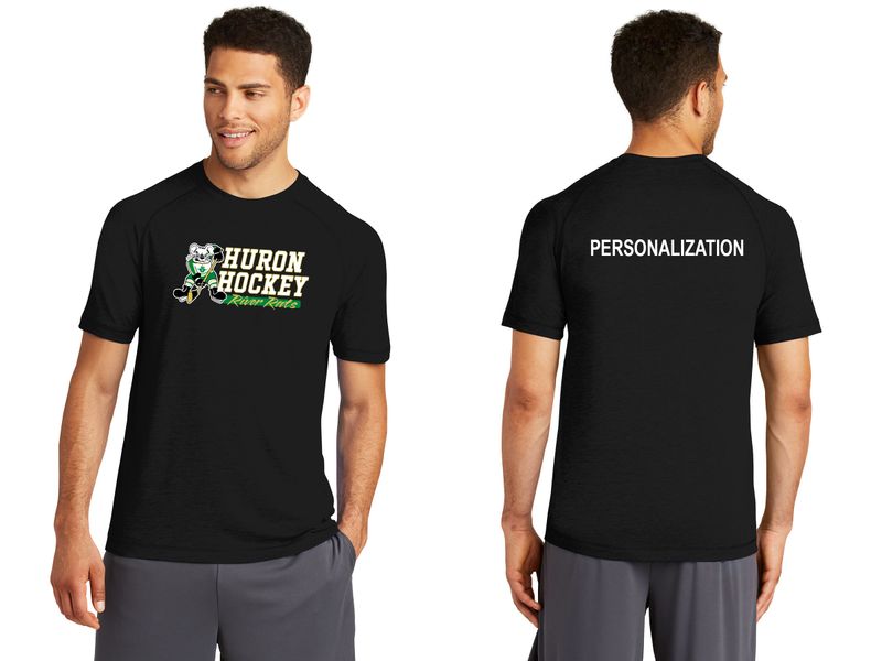 Unisex Tri-Blend Wicking Raglan Tee-Black, Forest Green, White
