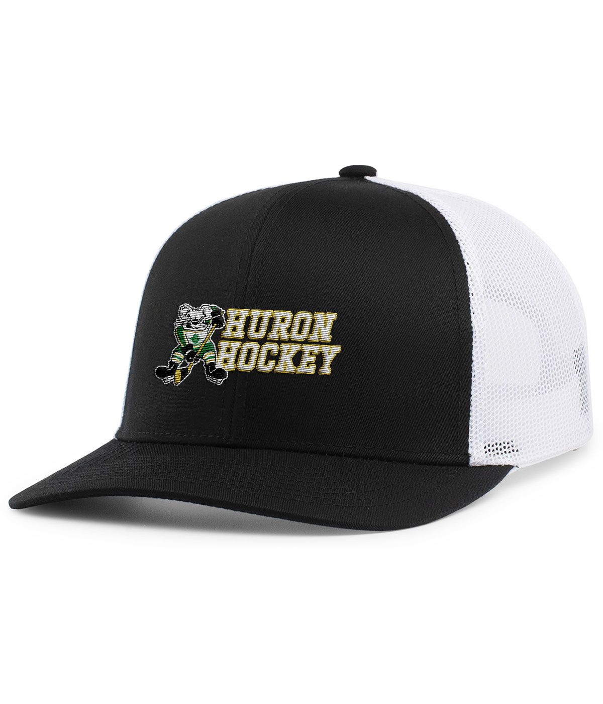 Trucker Snapback Cap (OSFA) - Dark Green/White, Black/White