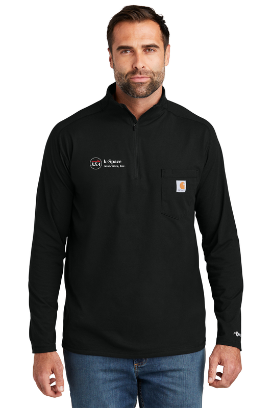 Carhartt Force 1/4-Zip Long Sleeve T-Shirt- Black, Heather Grey