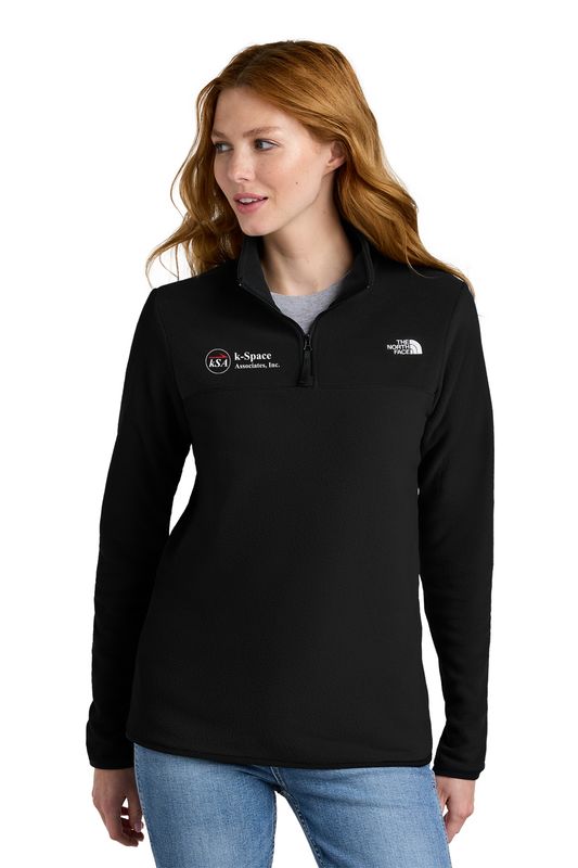 The North Face Women's Glacier 1/4-Zip Fleece- Black, Grey Heather, Red