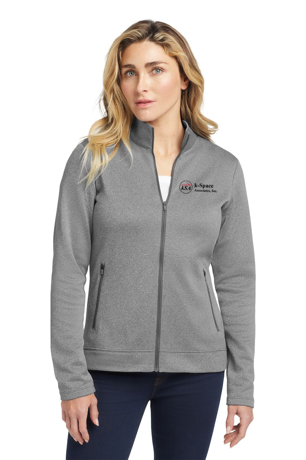 Nike Women's Therma-FIT Full-Zip Fleece- Dark Grey Heather