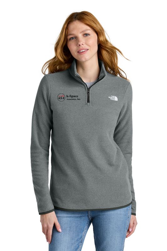 The North Face Women's Glacier 1/4-Zip Fleece- Black, Grey Heather, Red