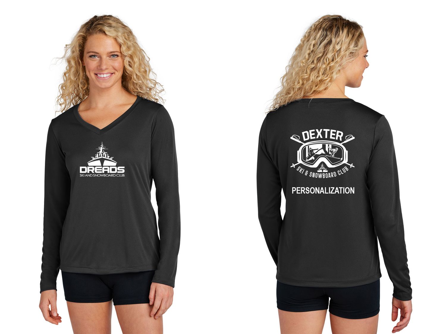 Women's Long Sleeve Performance Tee-Black Women's Long Sleeve Performance Tee-Black
