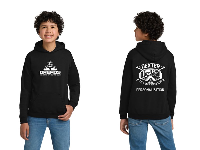 Youth Heavy Blend Hooded Sweatshirt-Black/ Maroon Youth Heavy Blend Hooded Sweatshirt-Black/ Maroon