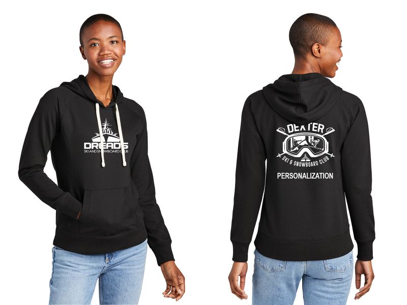 Women's Re-Fleece Hoodie-Black/ Maroon Women's Re-Fleece Hoodie-Black/ Maroon