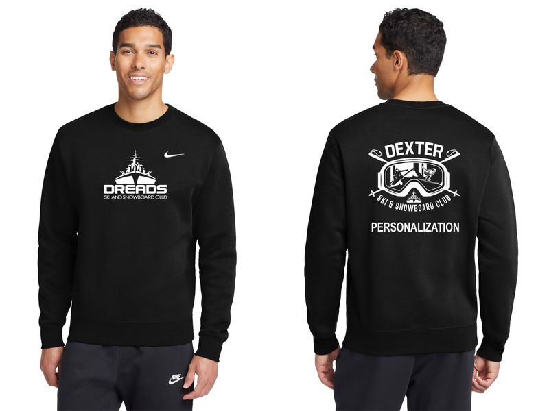 Nike Club Fleece Crew-Black Nike Club Fleece Crew-Black