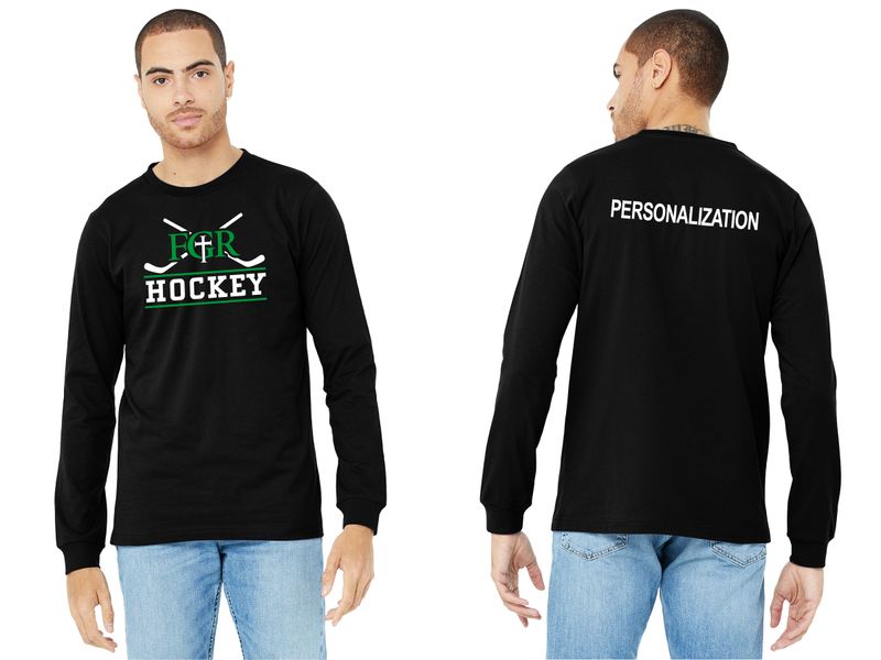 Adult Soft Cotton Long Sleeve T-Shirt- Black, Forest Green, White, Athletic Heather